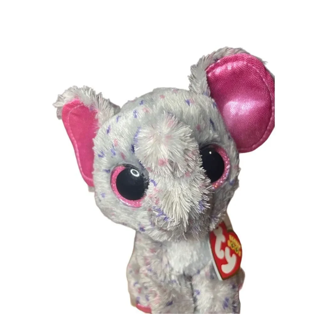 TY Beanie Boos - SPECKS the Speckled Elephant small 6 inches Stuffed Plush Toy G